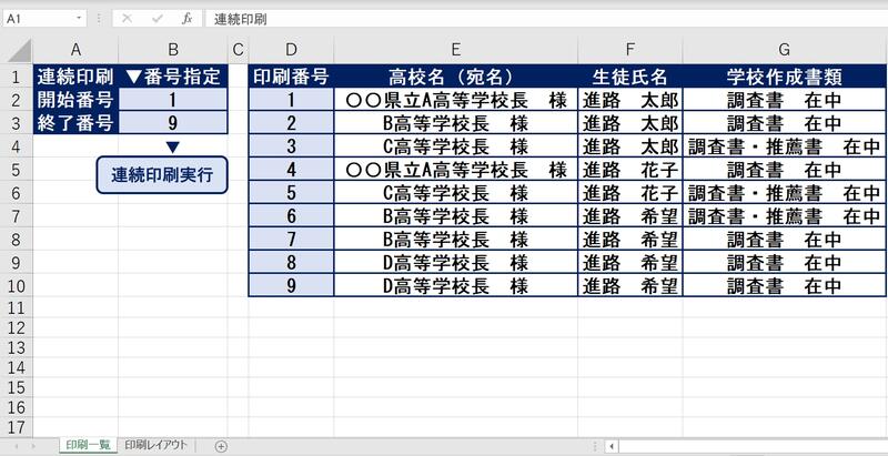 印刷一覧